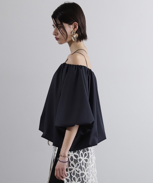 ROSE BUD（ローズバッド）の「バルーンブラウス（シャツ/ブラウス・レディース・レッド/ネイビー・ONE SIZE）」の8枚目の写真