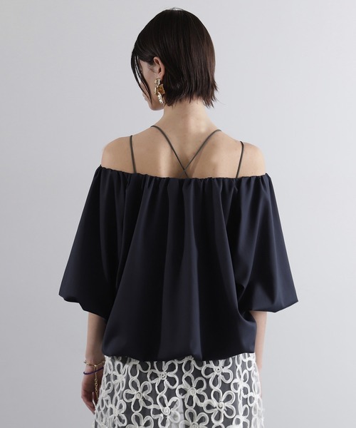 ROSE BUD（ローズバッド）の「バルーンブラウス（シャツ/ブラウス・レディース・レッド/ネイビー・ONE SIZE）」の9枚目の写真