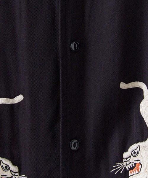 REMI RELIEF(レミレリーフ)の「REMI RELIEF/レミレリーフ レーヨンツイル スカ柄 S/S SHIRT(刺繍) 半袖シャツ(シャツ/ブラウス・メンズ・オフホワイト/ネイビー・M/L/XL)」の10枚目の写真