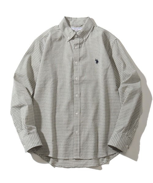 U.S. POLO ASSN.(ユーエスポロアッスン)の「【U.S. POLO ASSN./ユーエスポロアッスン】ワンポイントポニー ボタンダウン ロングスリーブシャツ(シャツ/ブラウス・メンズ・ホワイト/ライトブルー/ストライプ/ブラック/ネイビー系/アイボリー系・M/L/LL)」の8枚目の写真