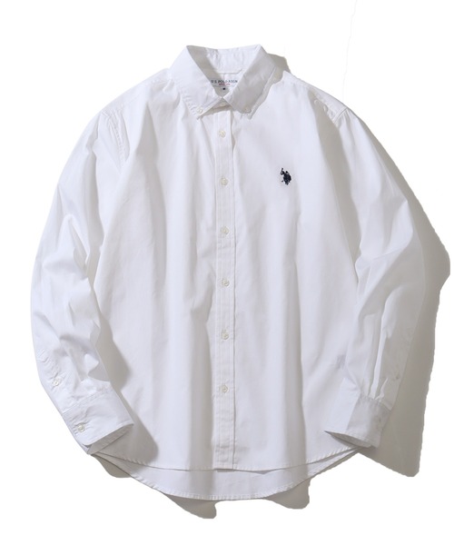 U.S. POLO ASSN.(ユーエスポロアッスン)の「【U.S. POLO ASSN./ユーエスポロアッスン】ワンポイントポニー ボタンダウン ロングスリーブシャツ(シャツ/ブラウス・メンズ・ホワイト/ライトブルー/ストライプ/ブラック/ネイビー系/アイボリー系・M/L/LL)」の9枚目の写真