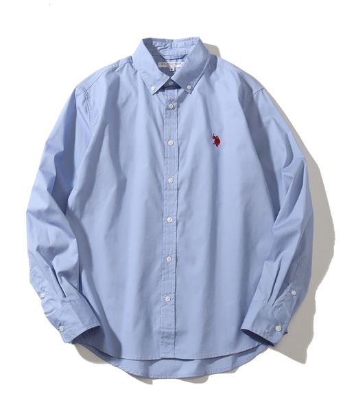 U.S. POLO ASSN.(ユーエスポロアッスン)の「【U.S. POLO ASSN./ユーエスポロアッスン】ワンポイントポニー ボタンダウン ロングスリーブシャツ(シャツ/ブラウス・メンズ・ホワイト/ライトブルー/ストライプ/ブラック/ネイビー系/アイボリー系・M/L/LL)」の11枚目の写真