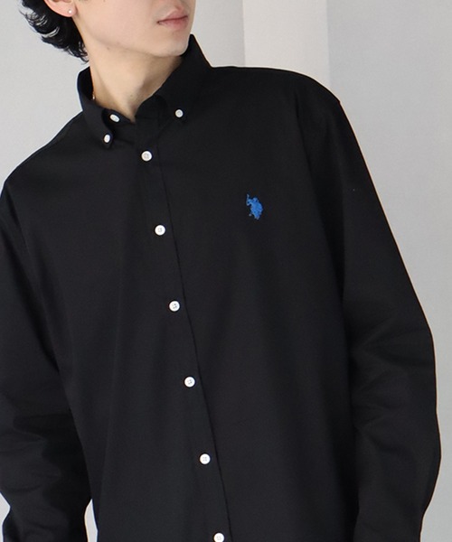 U.S. POLO ASSN.(ユーエスポロアッスン)の「【U.S. POLO ASSN./ユーエスポロアッスン】ワンポイントポニー ボタンダウン ロングスリーブシャツ(シャツ/ブラウス・メンズ・ホワイト/ライトブルー/ストライプ/ブラック/ネイビー系/アイボリー系・M/L/LL)」の19枚目の写真