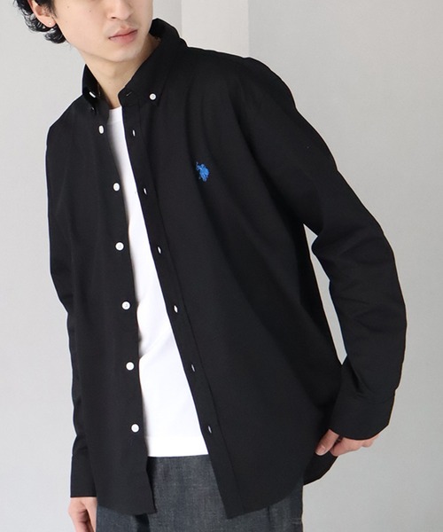 U.S. POLO ASSN.(ユーエスポロアッスン)の「【U.S. POLO ASSN./ユーエスポロアッスン】ワンポイントポニー ボタンダウン ロングスリーブシャツ(シャツ/ブラウス・メンズ・ホワイト/ライトブルー/ストライプ/ブラック/ネイビー系/アイボリー系・M/L/LL)」の18枚目の写真
