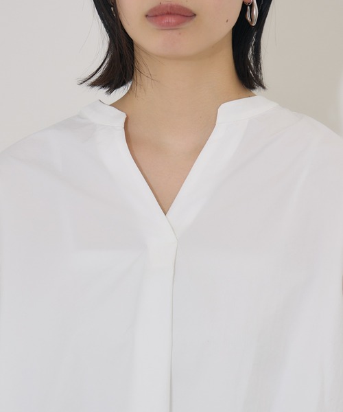 Paradise Picnic（パラダイスピクニック）の「ROSIEE   裾メローバックフレアシャツ（シャツ/ブラウス・レディース・ブラック/ホワイト・FREE）」の17枚目の写真