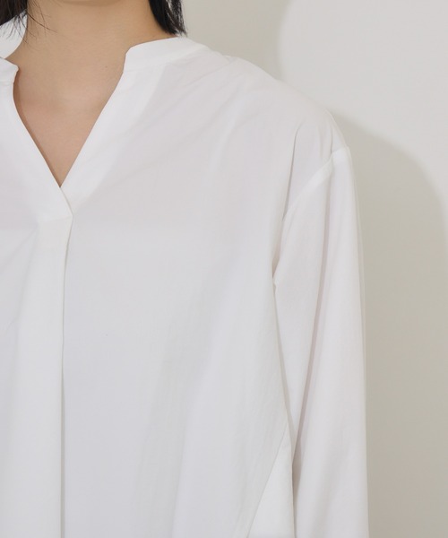 Paradise Picnic（パラダイスピクニック）の「ROSIEE   裾メローバックフレアシャツ（シャツ/ブラウス・レディース・ブラック/ホワイト・FREE）」の18枚目の写真