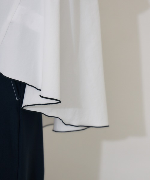 Paradise Picnic（パラダイスピクニック）の「ROSIEE   裾メローバックフレアシャツ（シャツ/ブラウス・レディース・ブラック/ホワイト・FREE）」の20枚目の写真