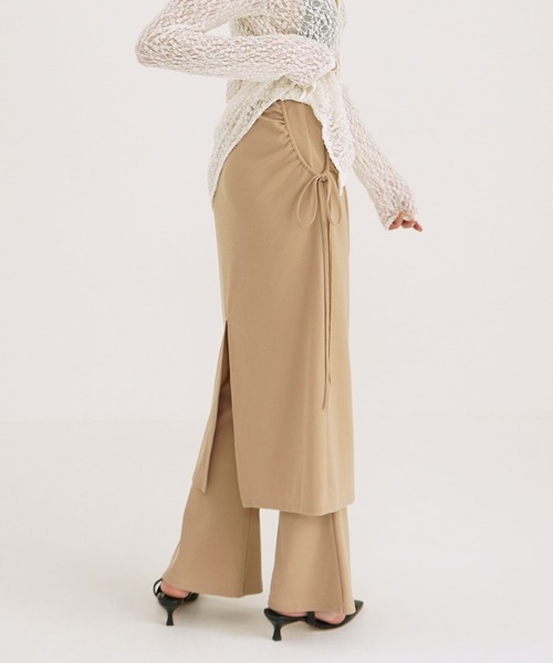 セール】PANTS LAYRED SIDE SHIRRING SKIRT（スカート）｜CLANE