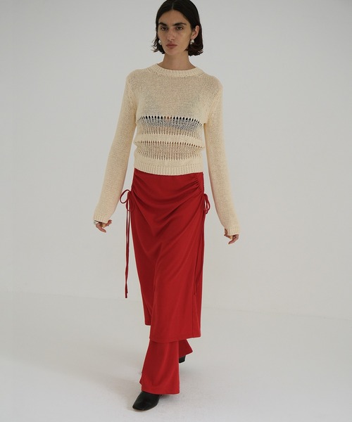 セール】PANTS LAYRED SIDE SHIRRING SKIRT（スカート）｜CLANE