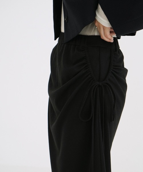 クラネ CLANE PANTS SIDE SHIRRING SKIRT セール】PANTS LAYRED SIDE SHIRRING SKIRT（スカート）｜CLANE