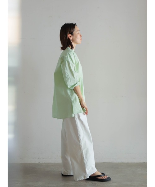 FIL DE FER（フィルデフェール）の「60タイプライター　ヨークロングシャツ（シャツ/ブラウス・レディース・パープル/ライトグリーン・FREE）」の10枚目の写真