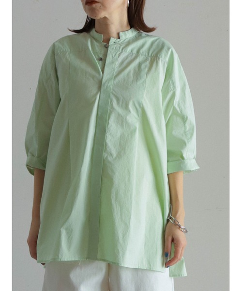 FIL DE FER（フィルデフェール）の「60タイプライター　ヨークロングシャツ（シャツ/ブラウス・レディース・パープル/ライトグリーン・FREE）」の9枚目の写真