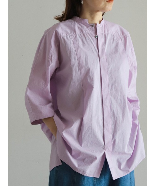 FIL DE FER（フィルデフェール）の「60タイプライター　ヨークロングシャツ（シャツ/ブラウス・レディース・パープル/ライトグリーン・FREE）」の3枚目の写真