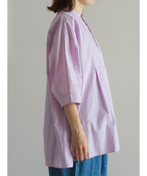 FIL DE FER（フィルデフェール）の「60タイプライター　ヨークロングシャツ（シャツ/ブラウス・レディース・パープル/ライトグリーン・FREE）」の14枚目の写真