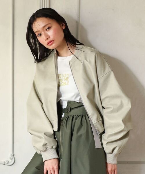 ELENCARE DUE(エレンカーレデュエ)の「・ELENCARE DUE ロゴptロンTEE(Tシャツ/カットソー・レディース・オフホワイト/チャコールグレー/ブラック/ライトカーキ・FREE)」の7枚目の写真