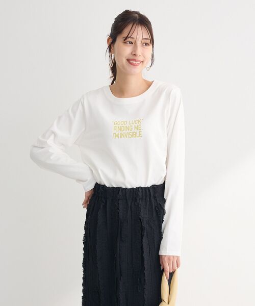 ELENCARE DUE(エレンカーレデュエ)の「・ELENCARE DUE ロゴptロンTEE(Tシャツ/カットソー・レディース・オフホワイト/チャコールグレー/ブラック/ライトカーキ・FREE)」の19枚目の写真