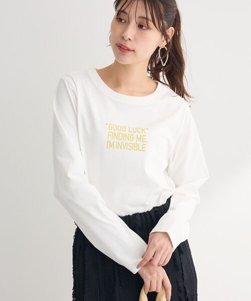 ELENCARE DUE(エレンカーレデュエ)の「・ELENCARE DUE ロゴptロンTEE(Tシャツ/カットソー・レディース・オフホワイト/チャコールグレー/ブラック/ライトカーキ・FREE)」の20枚目の写真