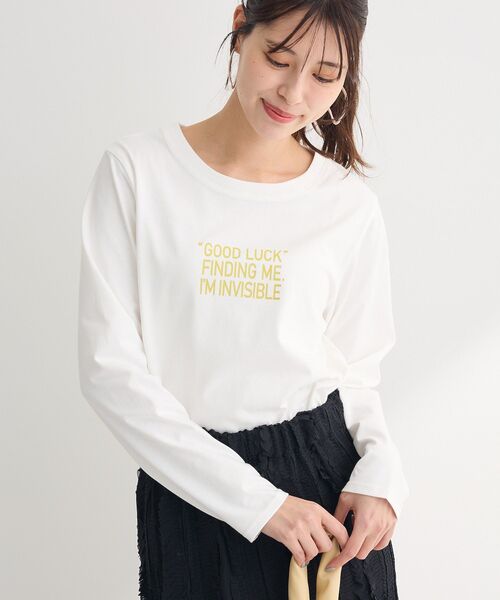 ELENCARE DUE(エレンカーレデュエ)の「・ELENCARE DUE ロゴptロンTEE(Tシャツ/カットソー・レディース・オフホワイト/チャコールグレー/ブラック/ライトカーキ・FREE)」の21枚目の写真