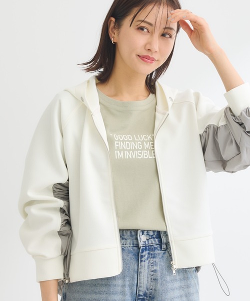ELENCARE DUE(エレンカーレデュエ)の「・ELENCARE DUE ロゴptロンTEE(Tシャツ/カットソー・レディース・オフホワイト/チャコールグレー/ブラック/ライトカーキ・FREE)」の4枚目の写真
