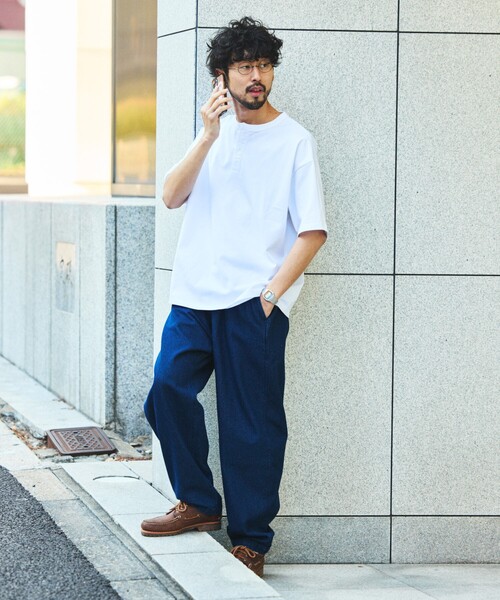 FREAK'S STORE(フリークスストア)の「限定展開 STRATECH/ストラテック ヘンリーネック Tシャツ/抗菌/防臭/制菌/UVカット/接触冷感/吸水速乾(Tシャツ/カットソー・メンズ・チャコールグレー/ホワイト/ブラック/グレイッシュベージュ/ネイビー・SMALL/MEDIUM/LARGE/X-LARGE)」の7枚目の写真