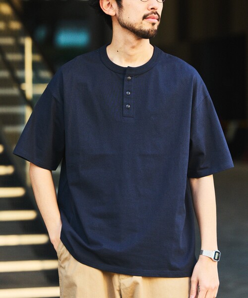 FREAK'S STORE(フリークスストア)の「限定展開 STRATECH/ストラテック ヘンリーネック Tシャツ/抗菌/防臭/制菌/UVカット/接触冷感/吸水速乾(Tシャツ/カットソー・メンズ・チャコールグレー/ホワイト/ブラック/グレイッシュベージュ/ネイビー・SMALL/MEDIUM/LARGE/X-LARGE)」の12枚目の写真