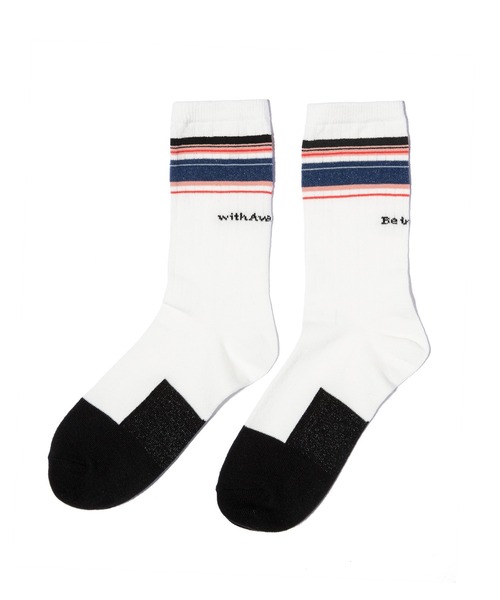ZOZO（ゾゾ）の「【AVANTGARDEY×ZOZOTOWN】ICON BORDER SOCKS（ソックス/靴下・メンズ・マルチ・FREE）」の4枚目の写真