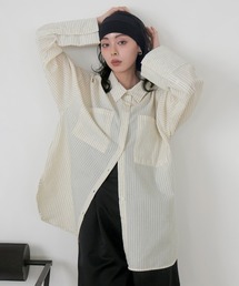 LIAN | ストライプオーバーシャツ(シャツ/ブラウス)