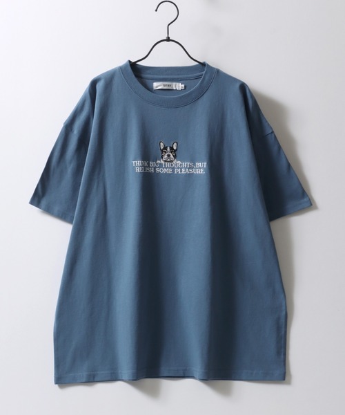 SITRY(シトリー)の「SITRY Animal Embroidery T-Shirt/別注 オーバーサイズ アニマル ワンポイント刺繍 半袖Tシャツ レディース メンズ(Tシャツ/カットソー・メンズ・ホワイト系その他/ブラック/ブルー/ブラック系その他/ベージュ系その他/ブルー系その他/ホワイト/ベージュ・M/XL/L)」の12枚目の写真