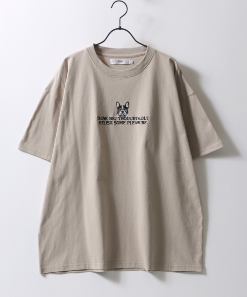 SITRY(シトリー)の「SITRY Animal Embroidery T-Shirt/別注 オーバーサイズ アニマル ワンポイント刺繍 半袖Tシャツ レディース メンズ(Tシャツ/カットソー・メンズ・ホワイト系その他/ブラック/ブルー/ブラック系その他/ベージュ系その他/ブルー系その他/ホワイト/ベージュ・M/XL/L)」の11枚目の写真
