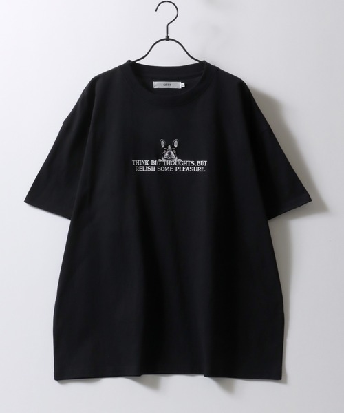 SITRY(シトリー)の「SITRY Animal Embroidery T-Shirt/別注 オーバーサイズ アニマル ワンポイント刺繍 半袖Tシャツ レディース メンズ(Tシャツ/カットソー・メンズ・ホワイト系その他/ブラック/ブルー/ブラック系その他/ベージュ系その他/ブルー系その他/ホワイト/ベージュ・M/XL/L)」の10枚目の写真