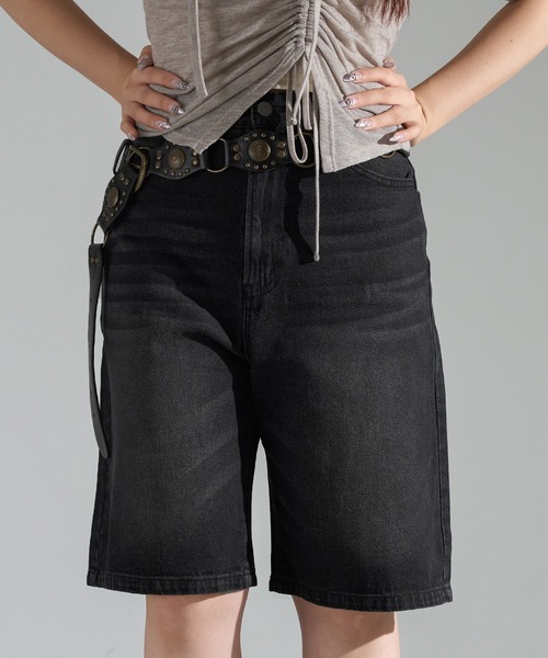 apres jour mignon(アプレジュールミニョン)の「デニムハーフパンツ【ZOZOTOWN限定アイテム】(その他パンツ・レディース・ブラック系その他/ブラウン系その他/ブルー系その他2・X-LARGE/MEDIUM/SMALL/LARGE)」の21枚目の写真