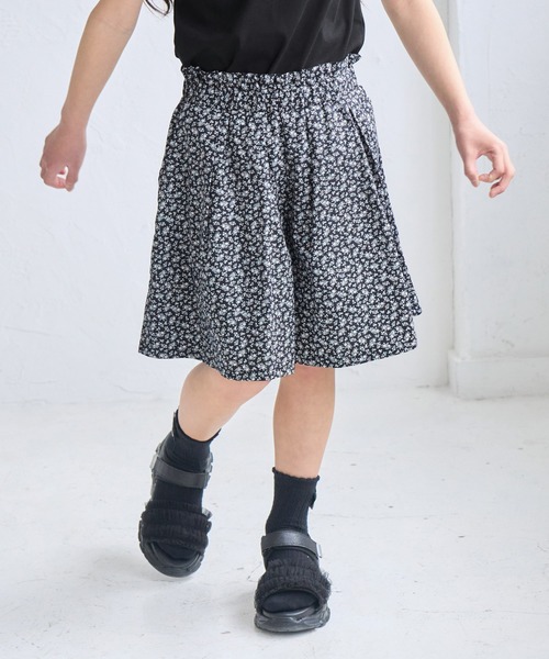 ROPE' PICNIC(ロペピクニック)の「【KIDS/キッズ】プチフラワースカート風キュロット/セットアップ対応(その他パンツ・キッズ・ネイビー/オフホワイト・L/M/S)」の1枚目の写真