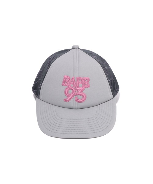 A BATHING APE(アベイシングエイプ)の「LINE CAMO JACQUARD MESH BLOCKING LOGO CAP(キャップ・メンズ・ネイビー・FREE)」の3枚目の写真