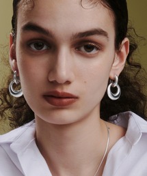 quip queint（クイップクエイント）の「【quip queint】trive double hoop pierce/ボウリング ダブル フープ ピアス（ピアス（両耳用））」