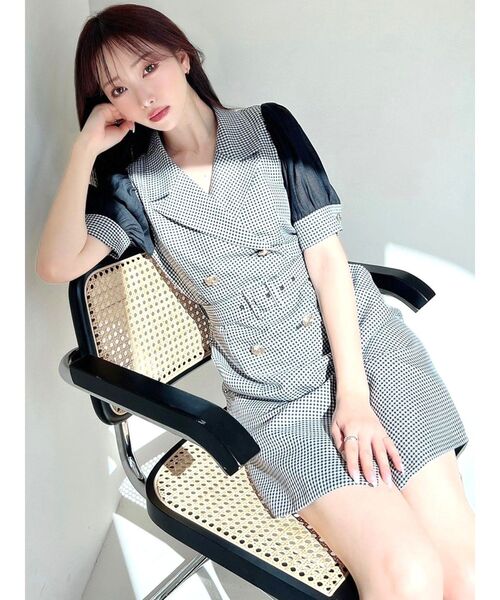 RESEXXY（リゼクシー）の「スリーブシアーデザインミニワンピース（ワンピース・レディース・ブラック/イエロー/その他1/ホワイト・FREE）」の16枚目の写真