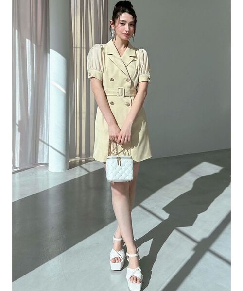 RESEXXY（リゼクシー）の「スリーブシアーデザインミニワンピース（ワンピース・レディース・ブラック/イエロー/その他1/ホワイト・FREE）」の20枚目の写真