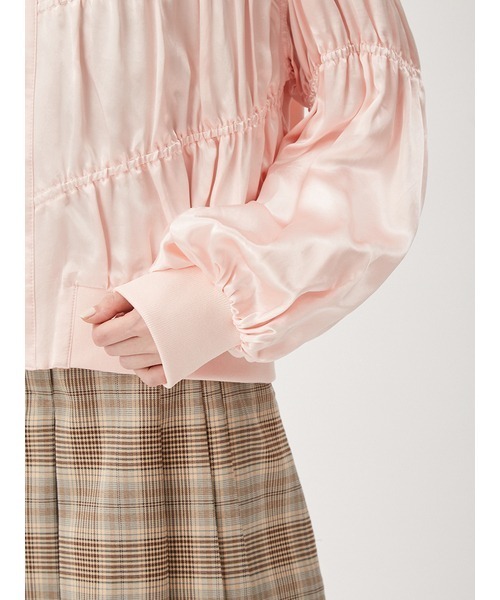 美品❣️CALEE❣️キャリー❣️MAー1ブルゾン セール】【WEB・一部店舗限定カラー】ギャザーMA1ブルゾン（MA-1