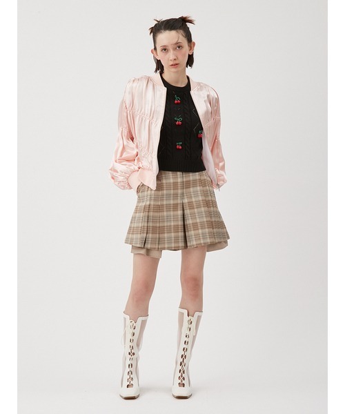 美品❣️CALEE❣️キャリー❣️MAー1ブルゾン セール】【WEB・一部店舗限定カラー】ギャザーMA1ブルゾン（MA-1