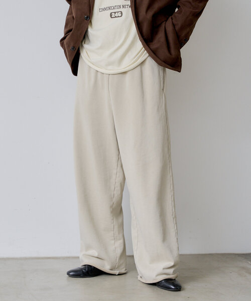 WHIMSIC(ウィムジック)の「*【WHIMSIC/SETUP対応/セルフカット】ガーメントダイスウェットパンツ(スウェットパンツ・レディース・オフホワイト/チャコールグレー・FREE)」の8枚目の写真