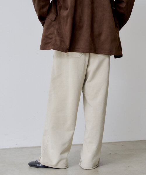 WHIMSIC(ウィムジック)の「*【WHIMSIC/SETUP対応/セルフカット】ガーメントダイスウェットパンツ(スウェットパンツ・レディース・オフホワイト/チャコールグレー・FREE)」の10枚目の写真