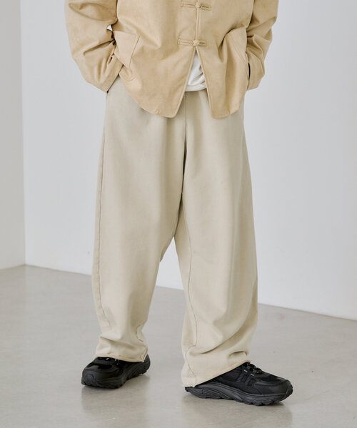 WHIMSIC(ウィムジック)の「*【WHIMSIC/SETUP対応/セルフカット】ガーメントダイスウェットパンツ(スウェットパンツ・レディース・オフホワイト/チャコールグレー・FREE)」の14枚目の写真