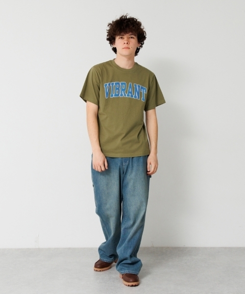 GLAZOS（グラソス）の「【大人向けサイズあり】【プチプラ】フロントアーチロゴ半袖Tシャツ（Tシャツ/カットソー・キッズ・ベージュ/ブルー/ブラック/カーキ/ホワイト/ネイビー・S/L/M/LL）」の18枚目の写真