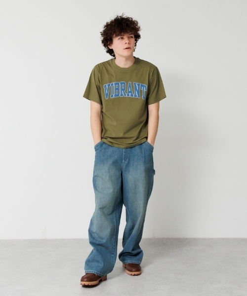 GLAZOS（グラソス）の「【大人向けサイズあり】【プチプラ】フロントアーチロゴ半袖Tシャツ（Tシャツ/カットソー・キッズ・ベージュ/ブルー/ブラック/カーキ/ホワイト/ネイビー・S/L/M/LL）」の19枚目の写真