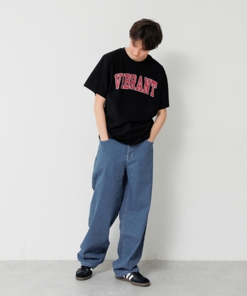 GLAZOS（グラソス）の「【大人向けサイズあり】【プチプラ】フロントアーチロゴ半袖Tシャツ（Tシャツ/カットソー・キッズ・ベージュ/ブルー/ブラック/カーキ/ホワイト/ネイビー・S/L/M/LL）」の22枚目の写真