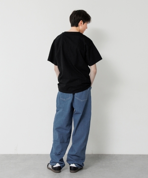 GLAZOS（グラソス）の「【大人向けサイズあり】【プチプラ】フロントアーチロゴ半袖Tシャツ（Tシャツ/カットソー・キッズ・ベージュ/ブルー/ブラック/カーキ/ホワイト/ネイビー・S/L/M/LL）」の13枚目の写真