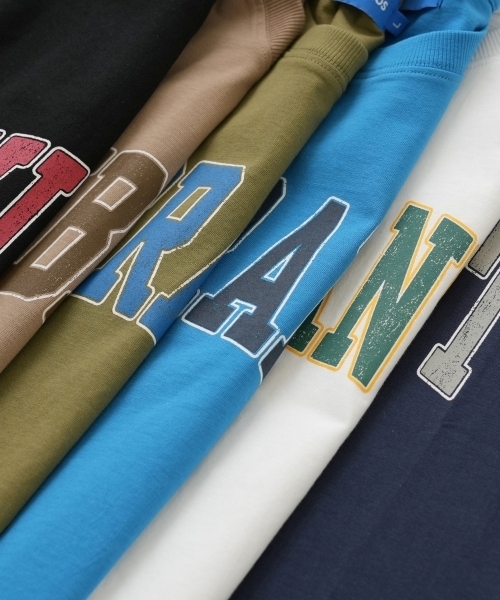 GLAZOS（グラソス）の「【大人向けサイズあり】【プチプラ】フロントアーチロゴ半袖Tシャツ（Tシャツ/カットソー・キッズ・ベージュ/ブルー/ブラック/カーキ/ホワイト/ネイビー・S/L/M/LL）」の10枚目の写真