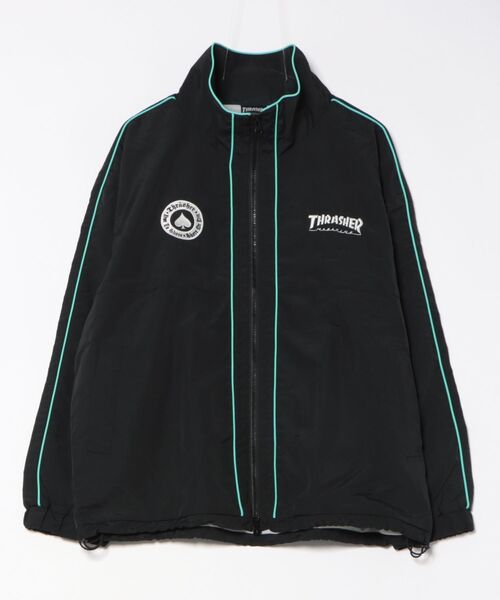 THRASHER(スラッシャー)の「【THRASHER/スラッシャー】ナイロンタスラン パイピングブルゾン(ナイロンジャケット・メンズ・ホワイト/ブラック・MEDIUM/X-LARGE/LARGE)」の1枚目の写真