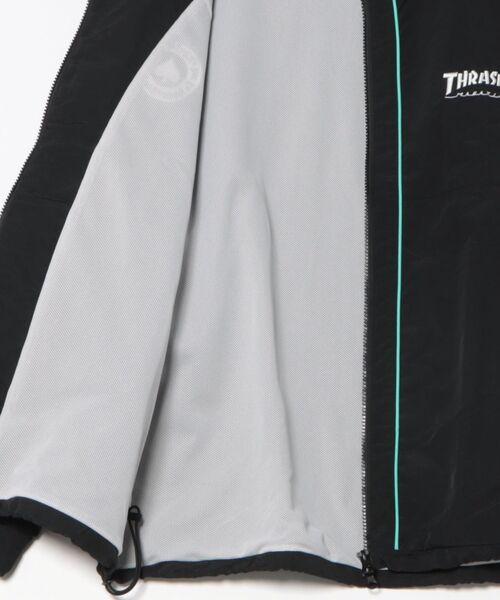 THRASHER(スラッシャー)の「【THRASHER/スラッシャー】ナイロンタスラン パイピングブルゾン(ナイロンジャケット・メンズ・ホワイト/ブラック・MEDIUM/X-LARGE/LARGE)」の4枚目の写真