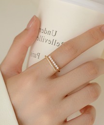 【LEJA】ストーンパールフォークリング 結婚式 パーティー 成人式 二次会 同窓会 お呼ばれ オケージョン 20代 30代