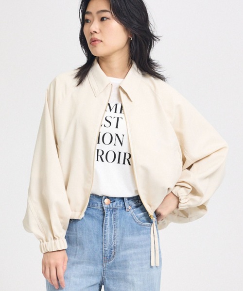 Rouge vif(ルージュヴィフ)の「【人気追加】コクーンブルゾン(ブルゾン・レディース・オフホワイト/キャメル/ベージュ・フリー)」の2枚目の写真